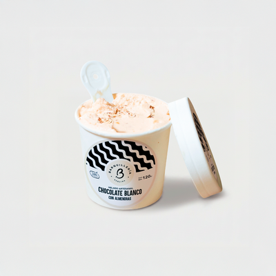 Helado Chocolate Blanco Almendra 4oz
